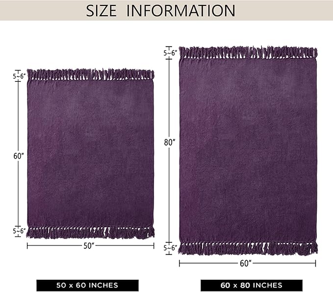 Chenille Throw Blanket for Couch 60"X 80" Twin, Soft Cozy Throws - Image 7