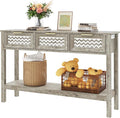 Entryway Table, Rattan Console Table by YOCONYO