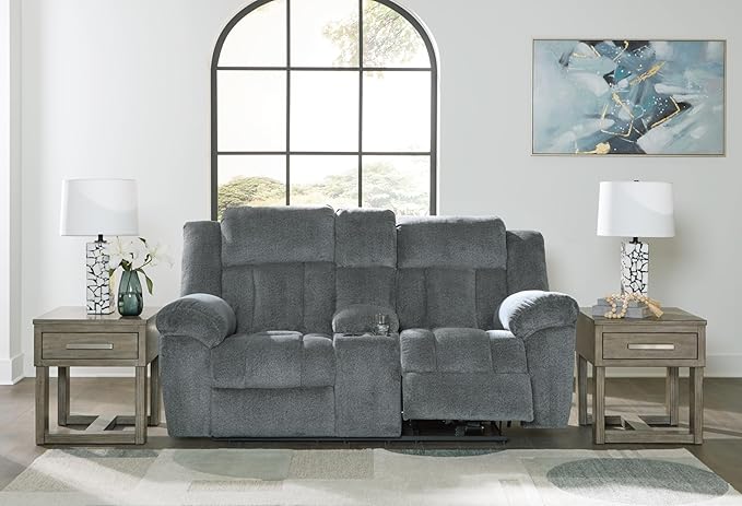Signature Design by Ashley Tip-Off Modern Wall Hugger Power Reclining Loveseat - Image 10
