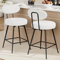 HOMMPA Counter Height Swivel Bar Stools Set of 2 Boucle Barstools 26'' by Hommpa