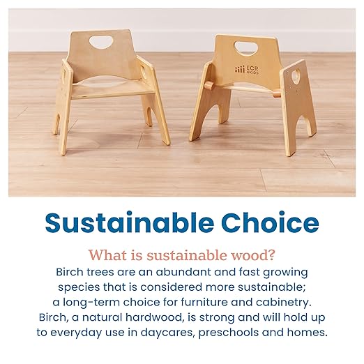 ECR4Kids Stackable Wooden Toddler Chair, Kids Furniture - Image 7
