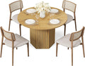 LITTLE TREE Round Wood Dining Table, 47-Inch Small Dining Table by LITTLETREE