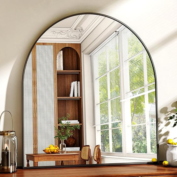 31"x32" Arched Wall Mirror for Bathroom, Living Room, Decorative Hanging Mirror - Image 2