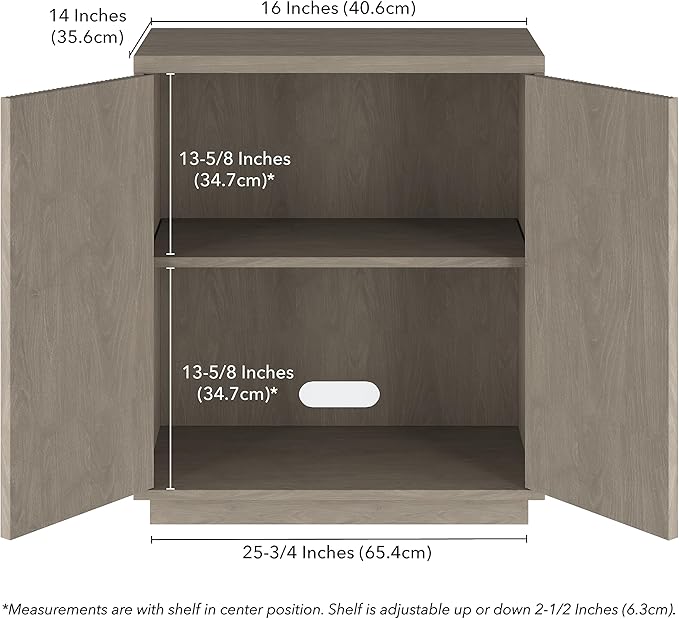 Henn&Hart 28" Wide Rectangular Accent Cabinet in Gray, - Image 3