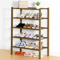 Smiry Shoe Rack, 5 Tier Thick Bamboo Shoe Organizer, Stackable Free Standing by Smiry