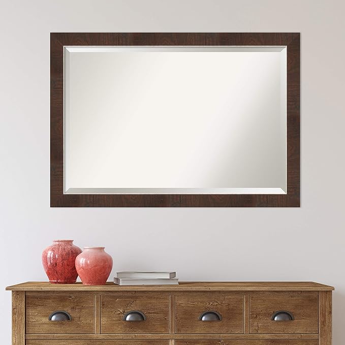 Amanti Art Brown Bathroom Mirror - Image 6
