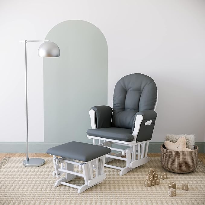 Storkcraft Premium Hoop Glider & Ottoman — GREENGUARD Gold Certified Nursery - Image 2