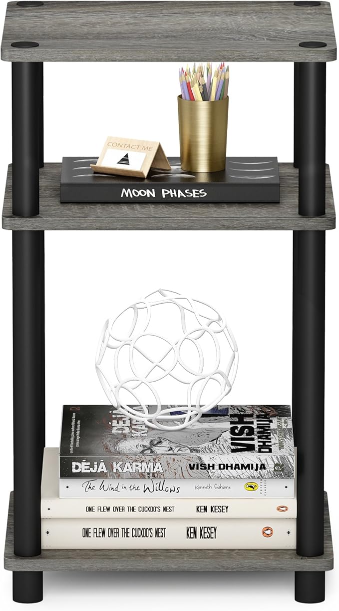 Furinno Just 3-Tier Turn-N-Tube End Table / Side Table / Night Stand / Bedside - Image 4