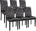 Yaheetech Dining Chairs Set of 6 Modern Style Faux Leather Dining Room Chairs by Yaheetech