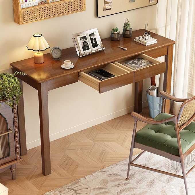 Solid Wood Desk with Drawers - Image 2
