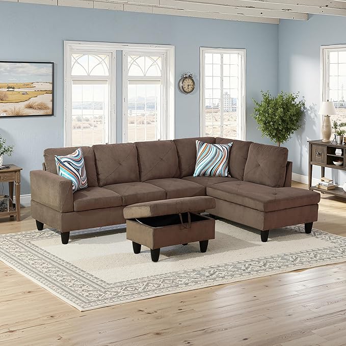 NicBex Sectional Couch 3 Pieces Sofa Set - Image 2