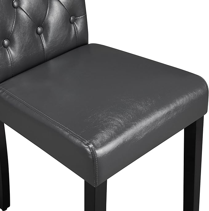 Yaheetech Dining Chairs Set of 6 Modern Style Faux Leather Dining Room Chairs - Image 8