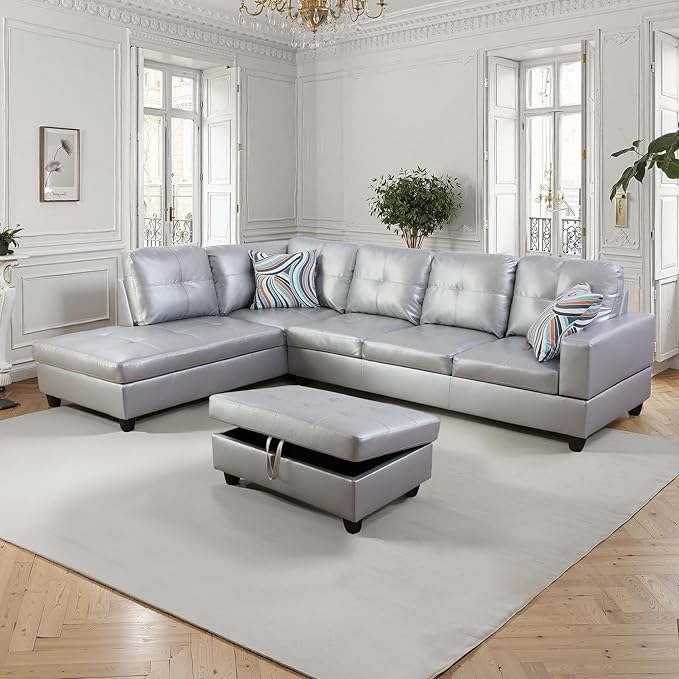NicBex Sectional Couch 3 Pieces Sofa Set - Image 2