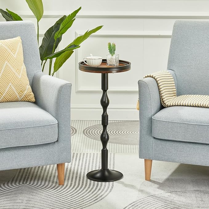 Small Round Drink Table, Pedestal Tables, Small Round Side Table - Image 4