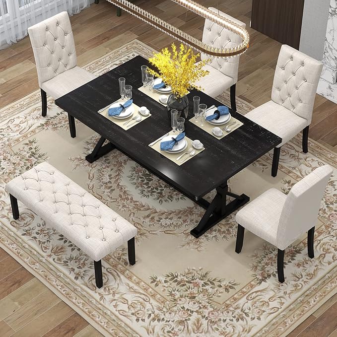 Ball & Cast 6 Piece Dining Table Set - Image 2