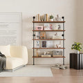 Industrial Ladder Shelves, Wall Mounted Rustic Bookshelf, Retro Wood Metal Pipe by ANYNICE