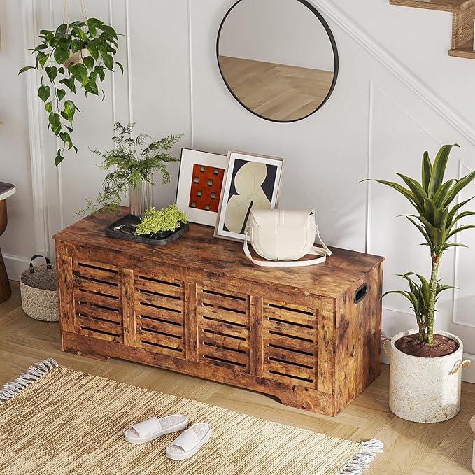 DINZI LVJ Storage Chest, 47.3” Wooden Toy Box - Image 6