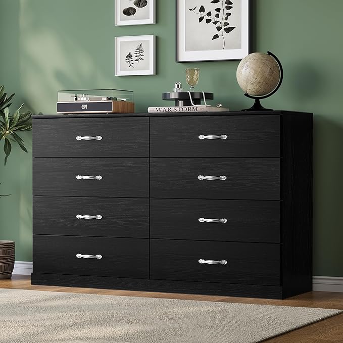 LINSY HOME 8 Drawer Dresser for Bedroom, Modern TV Stand Dressers by LINSYHOME