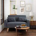 Shintenchi Small Modern Loveseat Couch Sofa, Mid Century Fabric Upholstered by Shintenchi