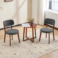 Furniliving Wooden Dining Chairs Set of 2, Mid-Century Modern Linen Upholstered by FurnilivingFurnitureforHome