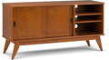 SIMPLIHOME Draper SOLID HARDWOOD 60 Inch Wide Mid Century Modern TV Media Stand by SimpliHome