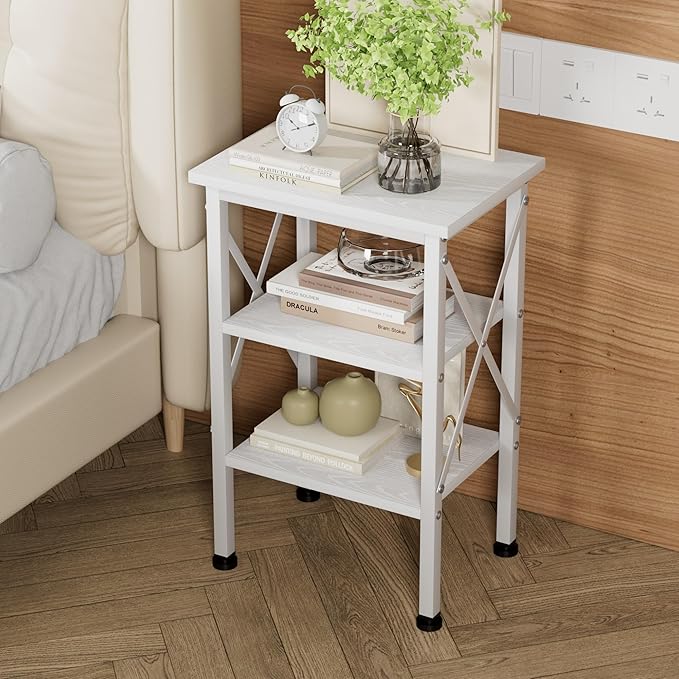 VECELO Modern Nightstands X-Design Side End Table Night Stand - Image 6