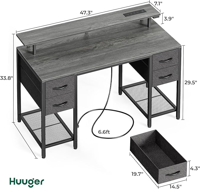 Huuger 47 inch Computer Desk - Image 3