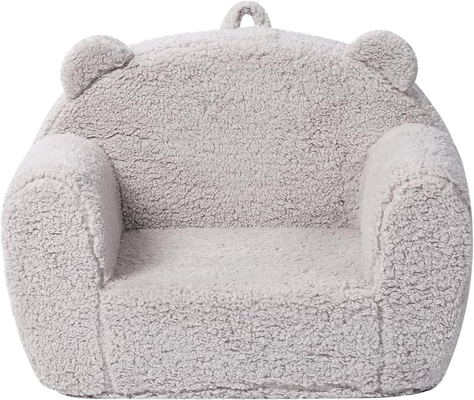 Kids Snuggly-Soft Sherpa Chair, Teddy Bear Cuddly Toddler Foam Chair by MOMCAYWEX