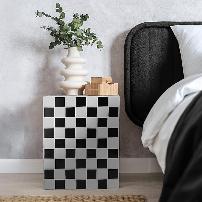 JONATHAN Y END2000K Callista 18" Modern Bohemian Ceramic Tiled Rectangle End - Image 2
