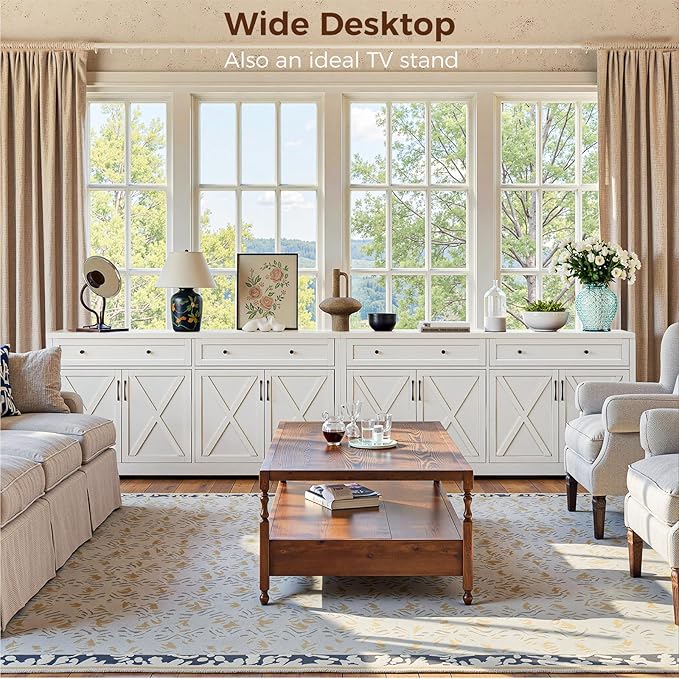 61'' Farmhouse Sideboard Buffet Cabinet - Image 7
