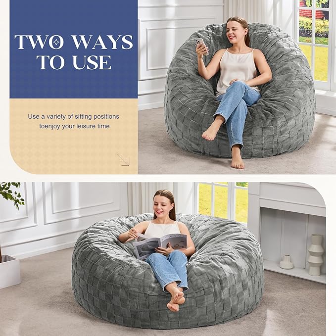 Hobestluk Bean Bag Chairs Beanbag Chair - Image 3