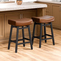 Counter Height Bar Stools Set of 2, 24 Inch Backless BarStools by LONXIUMODERNHOMEFURNISHINGS