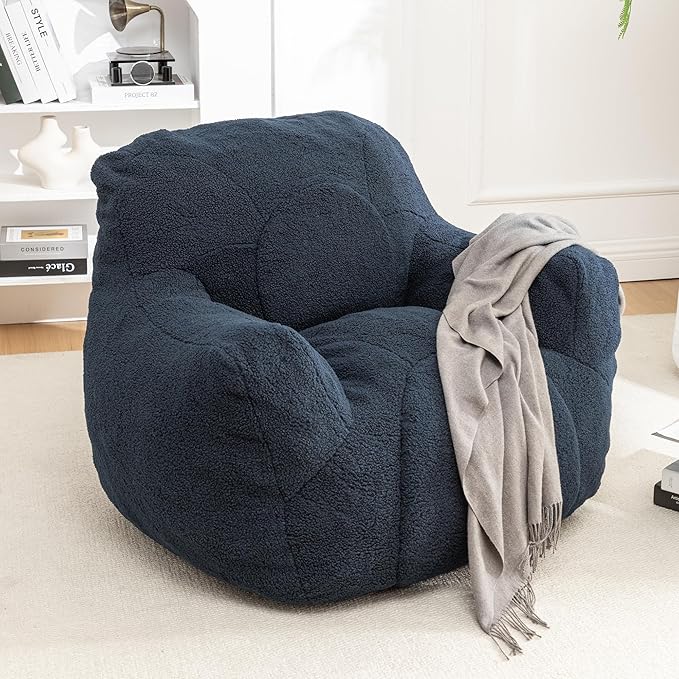 Furniliving Bean Bag Chair, Giant Bean Bag Chair Stuffed Floor Sofa - Image 3