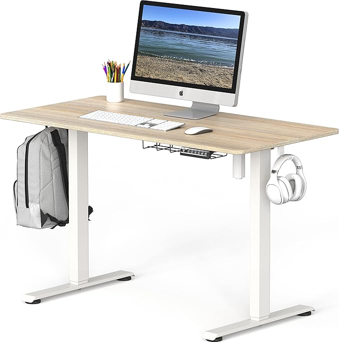 SHW 48-Inch Electric Height Adjustable Sit to Stand Desk - Image 4