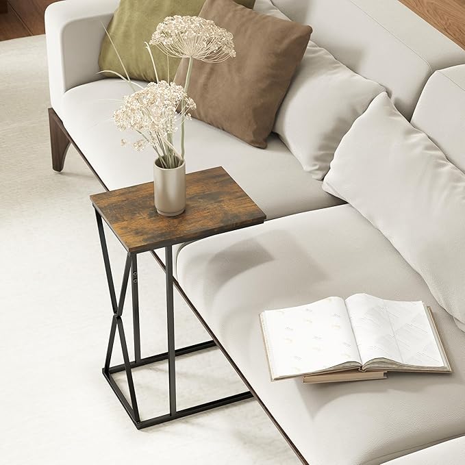 Manora TV Dinner Tray Table, C Shaped End Table - Image 8