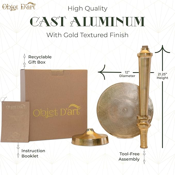 Small Round Gold Side Table by Objet D’Art, Cocktail and Drink Table - Image 5