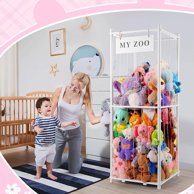 Stuffed Animal Storage Zoo, Wooden Stuffed Animal Organizer - Image 8