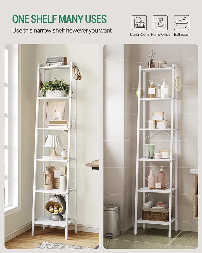 Ladder Shelf, Bookshelf Bookcase, Freestanding Corner Storage Shelve - Image 4