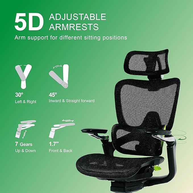 Ergonomic Office Chair, Mesh Home Office Desk Chair - Image 9