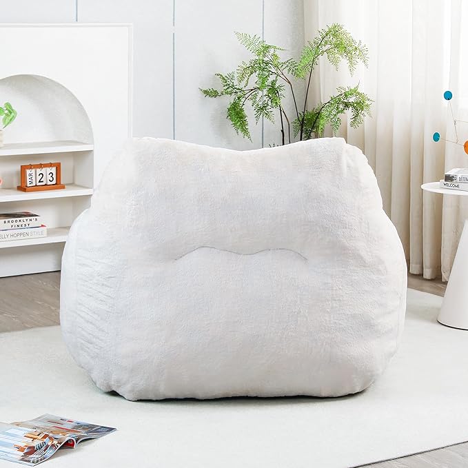 Furniliving Bean Bag Chair, Giant Bean Bag Chair Stuffed Floor Sofa - Image 5