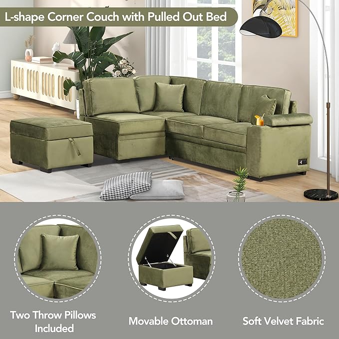 Ball & Cast Sleeper Sofa Bed L Shaped Couch - Image 6