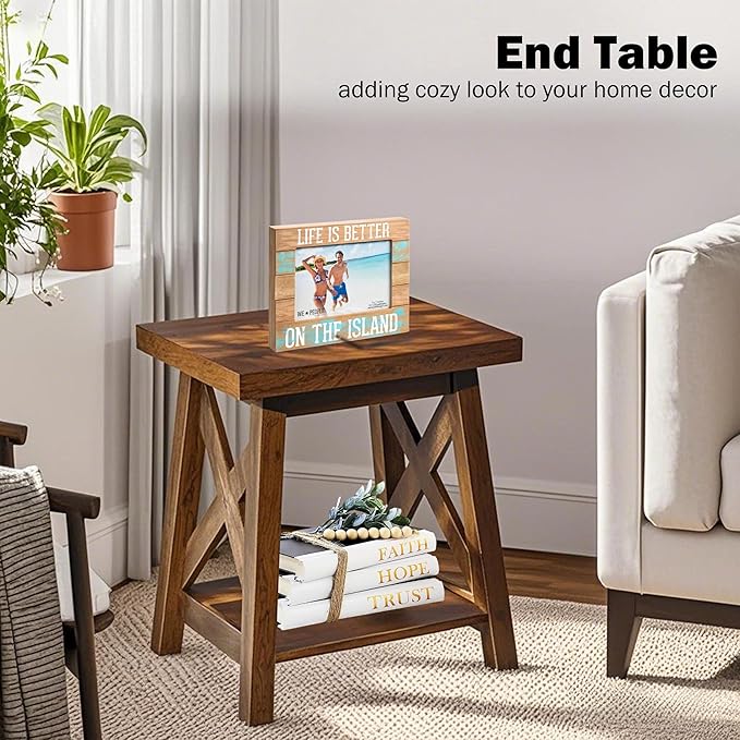 Rustic End Table, Farmhouse Side Table - Image 3