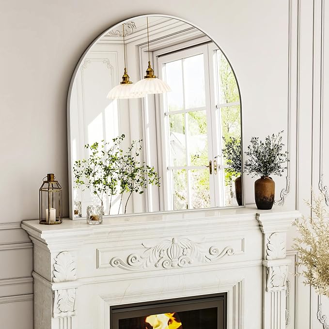 Arched Bathroom Mirror, 32x34 Inch - Image 2