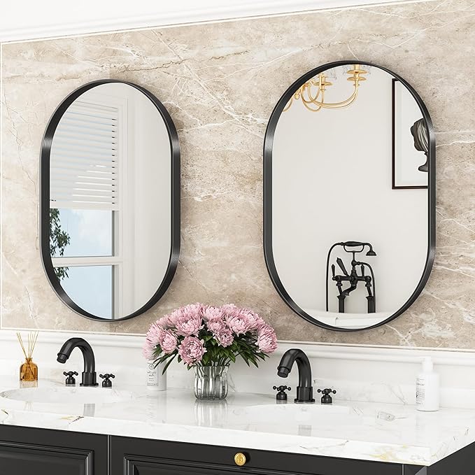 Suidia 22" x 30" Bathroom Mirror, Bathroom Vanity Mirror Metal Framed, - Image 2