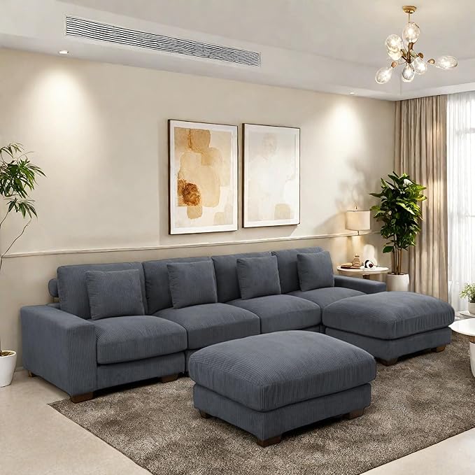 Sectional Couches for Living Room, Stylish Sectional Loveseat Sofa - Image 4