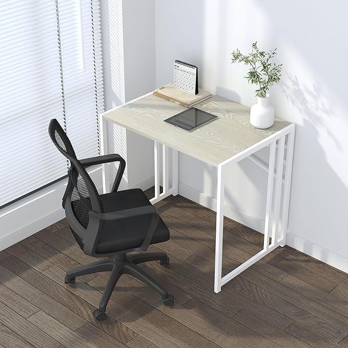 32 inch Small Folding Desk, Writing Gaming Computer Camping Desk - Image 2