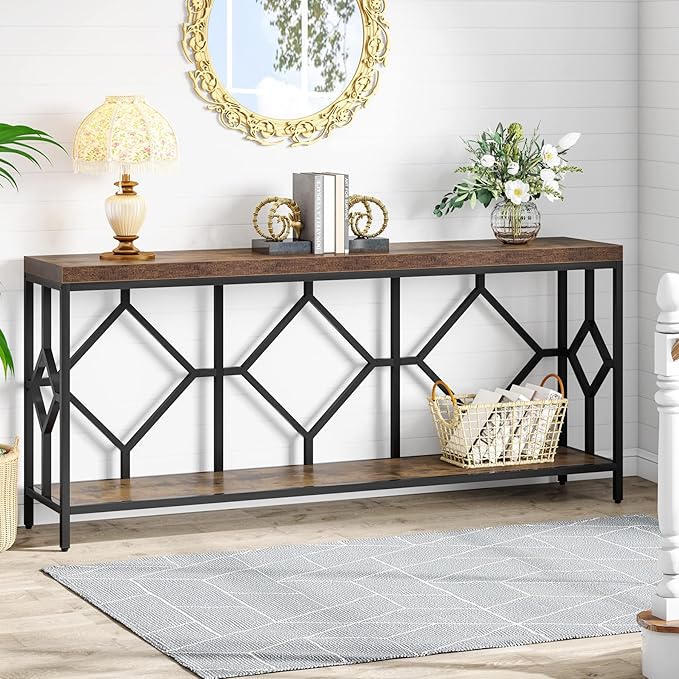 Tribesigns 71 Inch Extra Long Sofa Table, Narrow Long Sofa Console Tables - Image 3