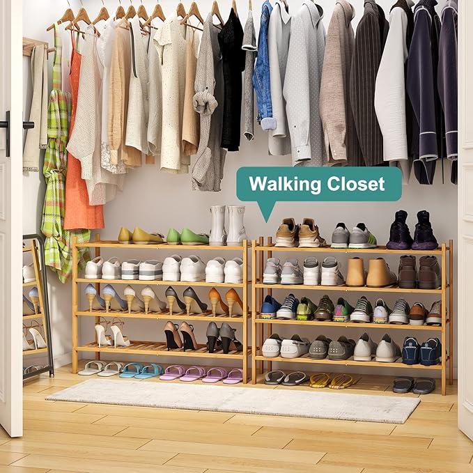 Shoe Rack, 4-Tier Long Shoe Rack - Image 6