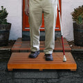 3.15" One Step Stool for Elderly- Friendly Acacia Wood High Riser Step Stool by OLOPQ