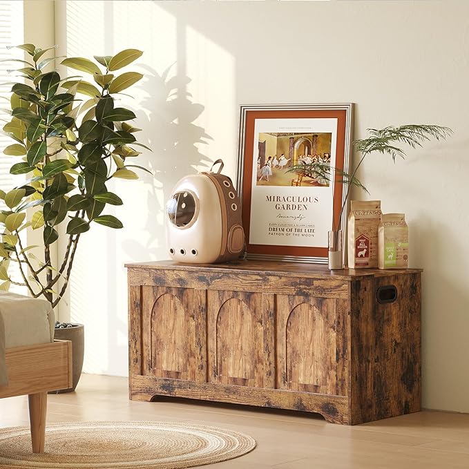 DINZI LVJ Storage Chest, 39.4”Wooden Storage Box - Image 7